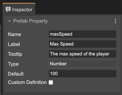 Common parameters of a property.