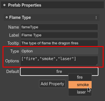 The Options parameter of the Option property.