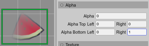 Alpha properties.