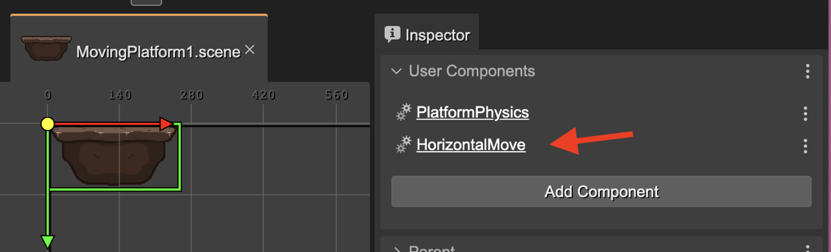 The user components of a prefab.